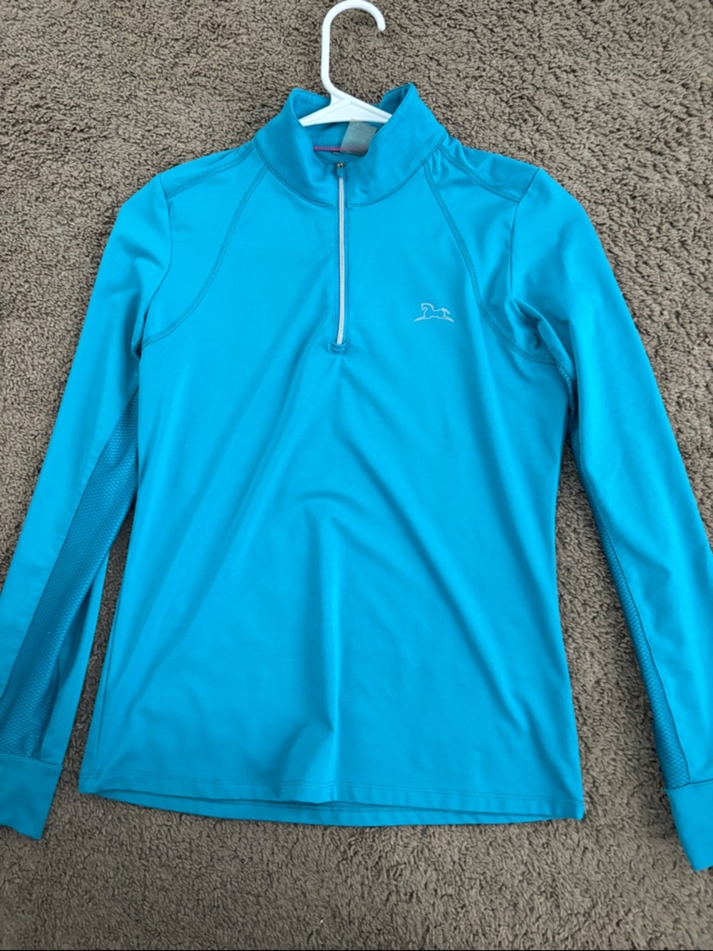 Kids Long-Sleeve Quarter-Zip Performance Top - Blue